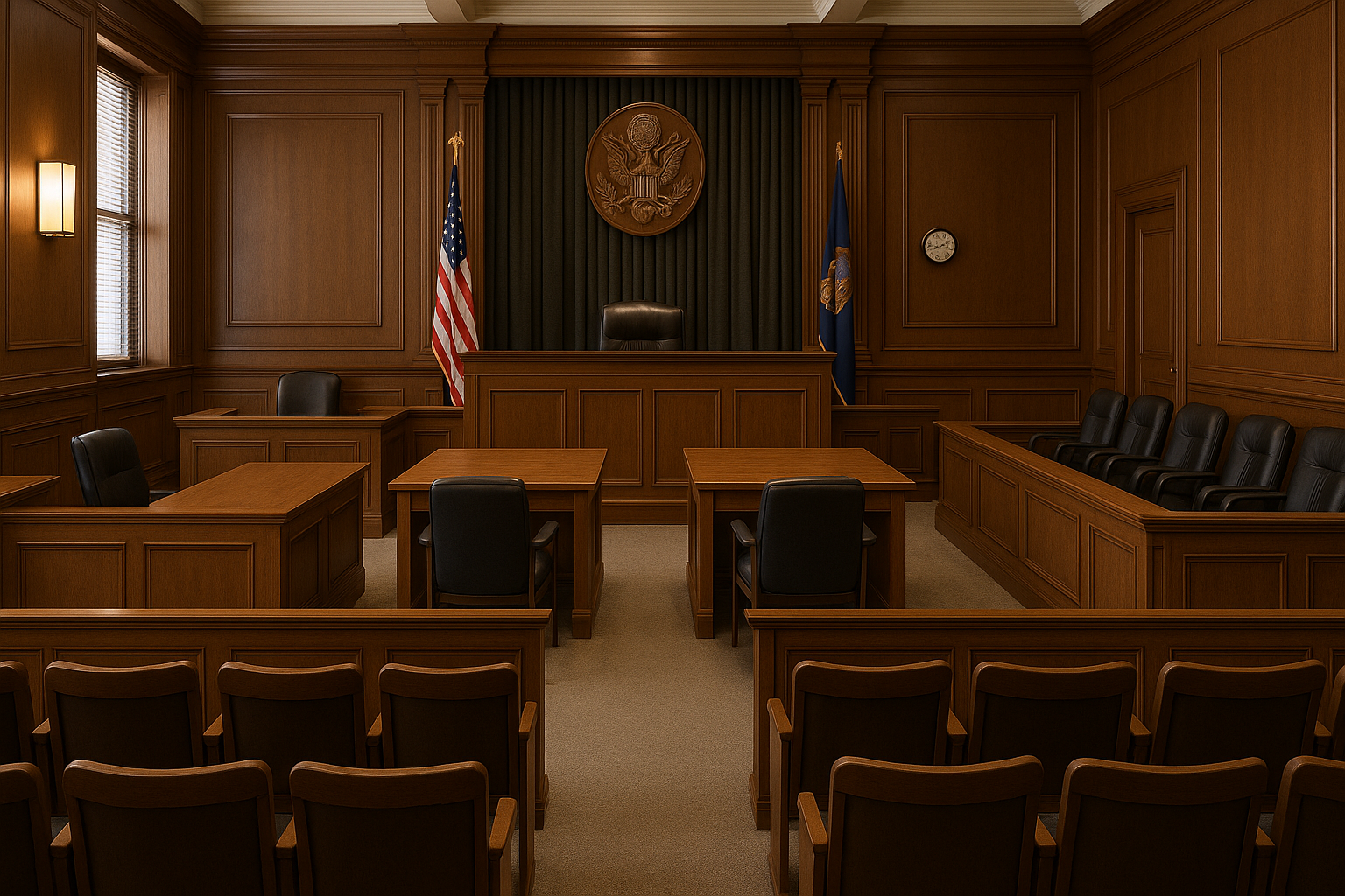 An empty courtroom